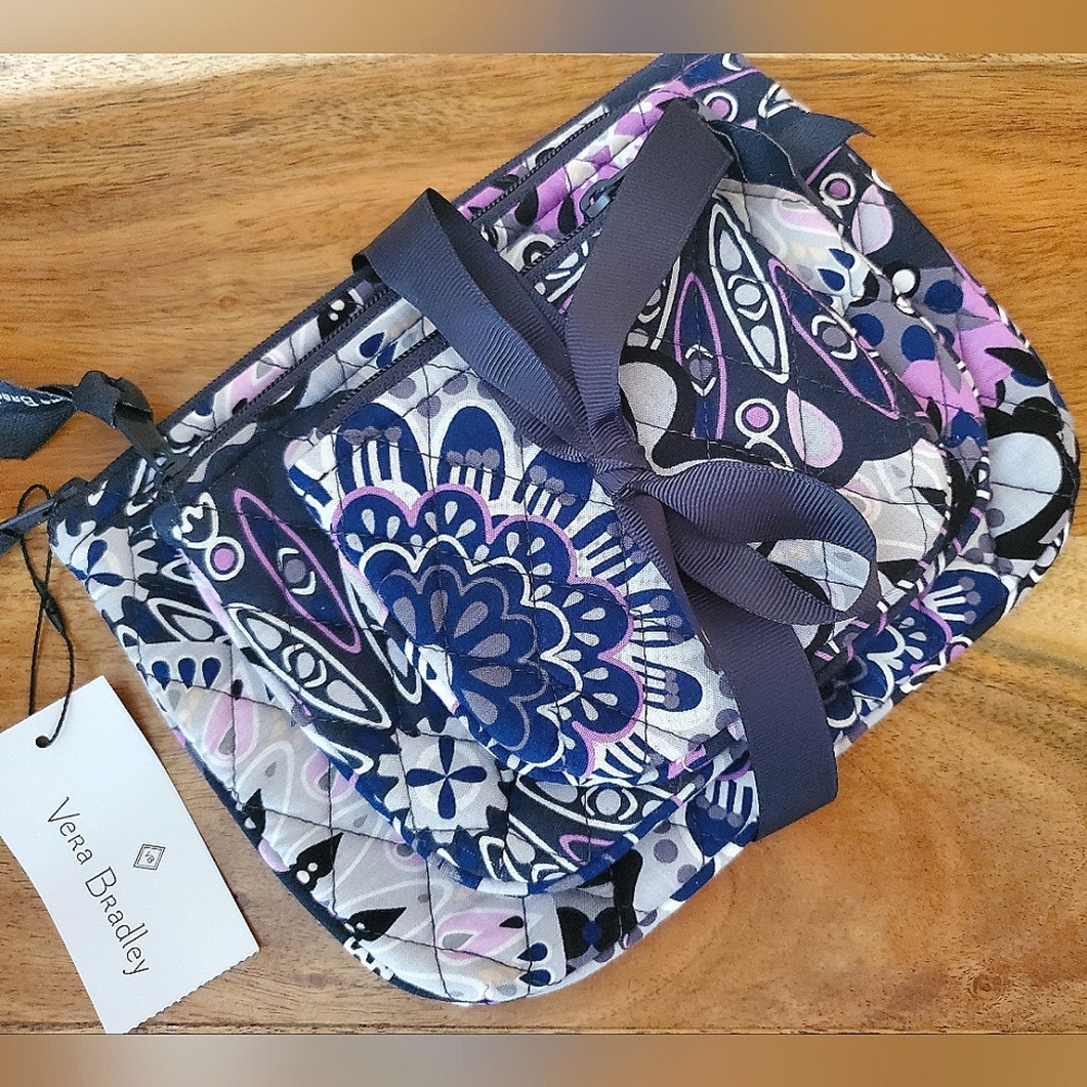 NWT Vera Bradley Cosmetic Trio Mimosa Medallion
